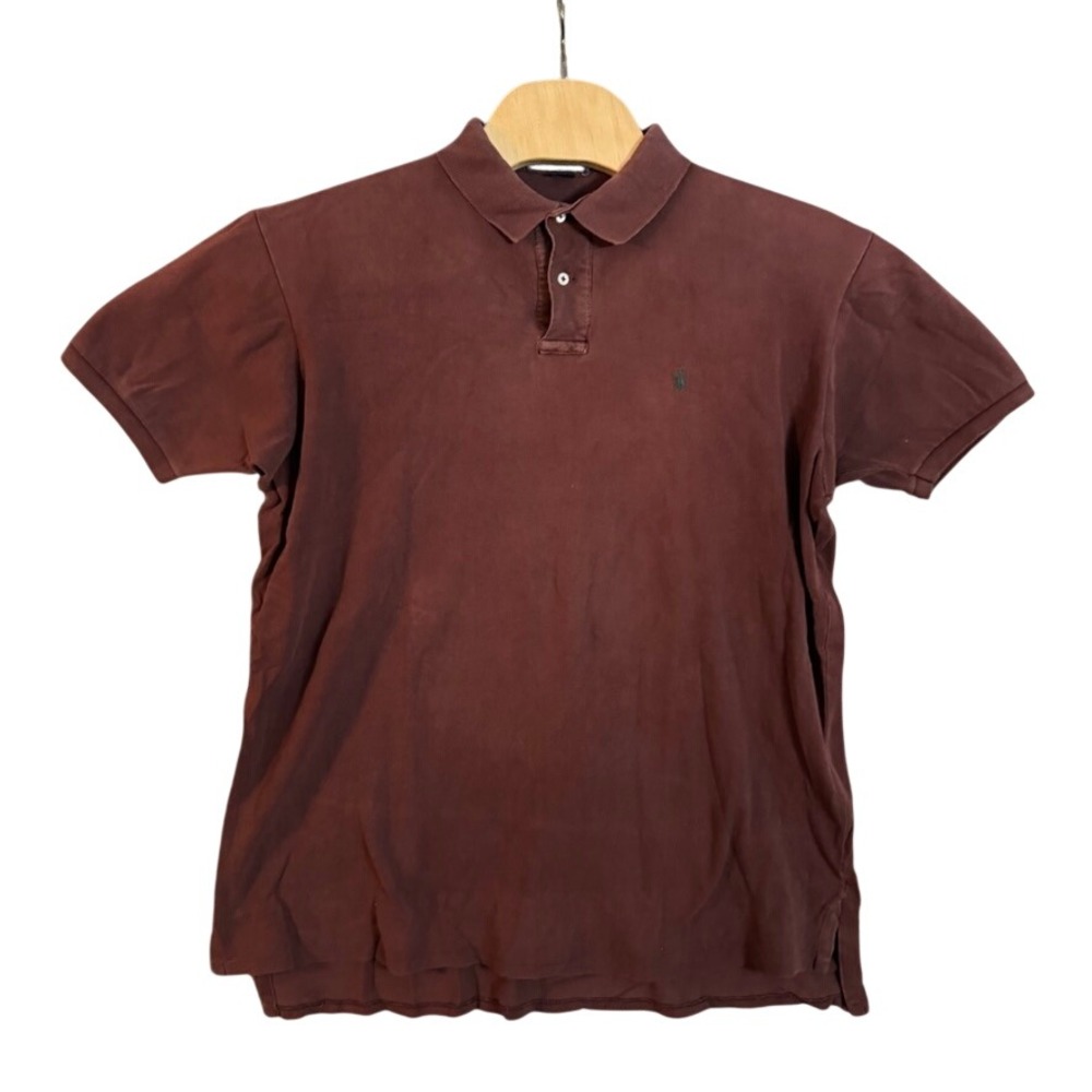 Vintage Polo Ralph Lauren Shirt Mens XL Burgundy Maroon Pique Polo Made in USA